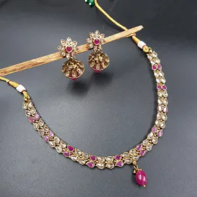 Round Neck Antique Necklace Set 3666-28