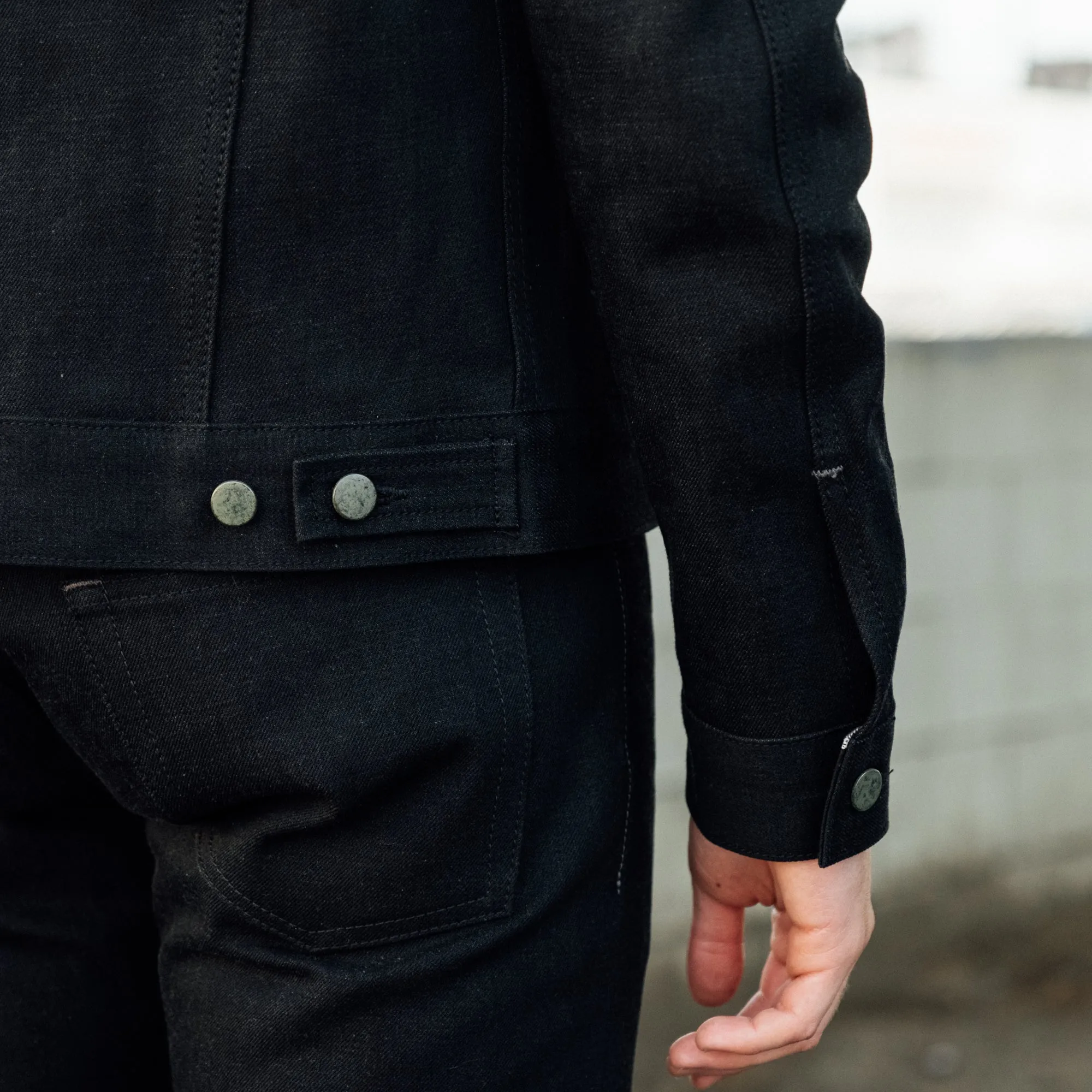 Schaeffers Sulphur Black Heavyweight 15oz Denim Jacket