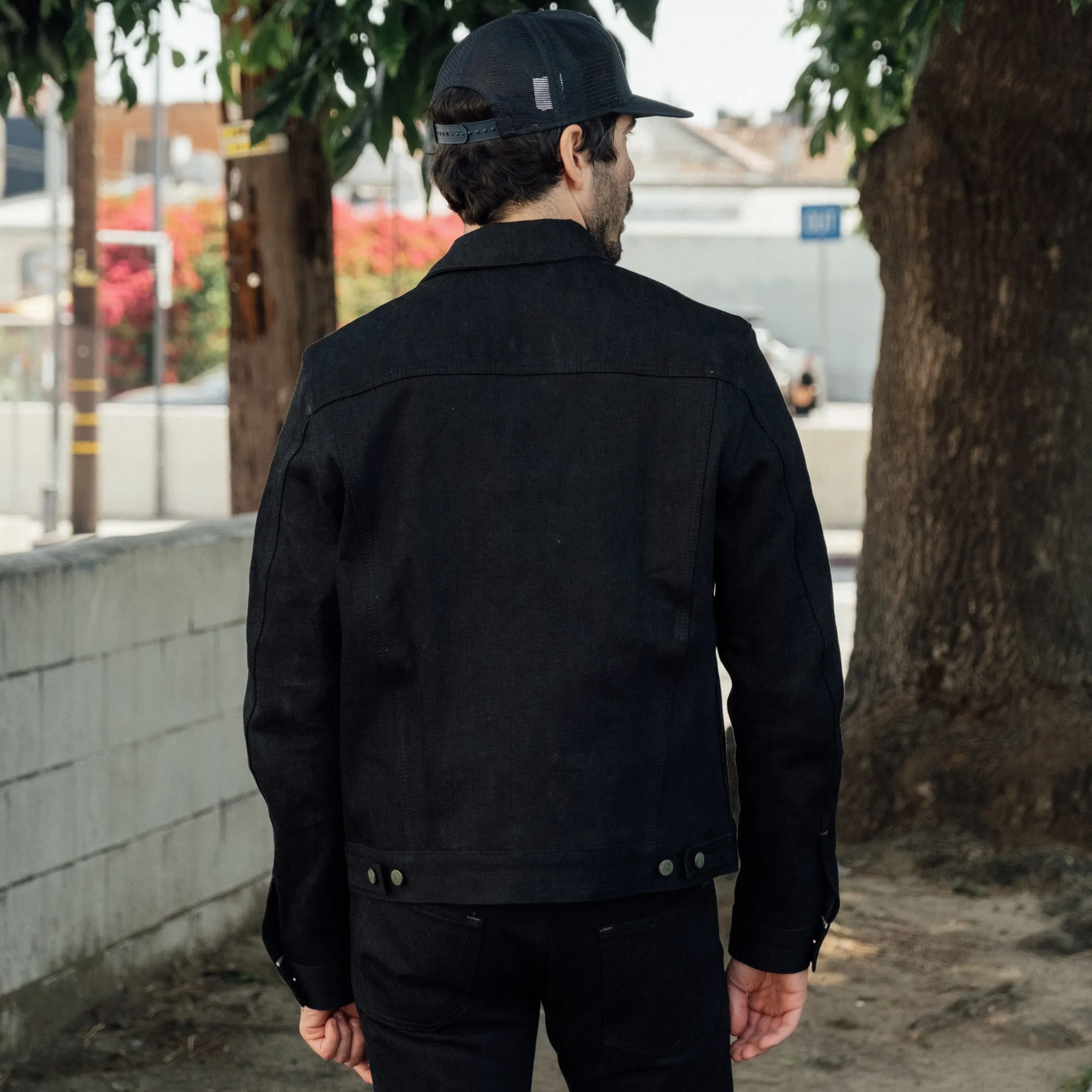 Schaeffers Sulphur Black Heavyweight 15oz Denim Jacket