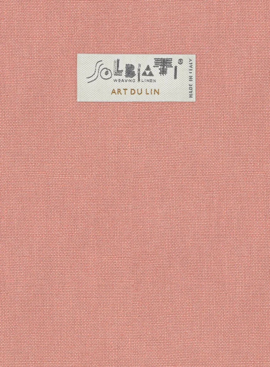 Solbiati Art Du Lin Light Melon Linen Pants