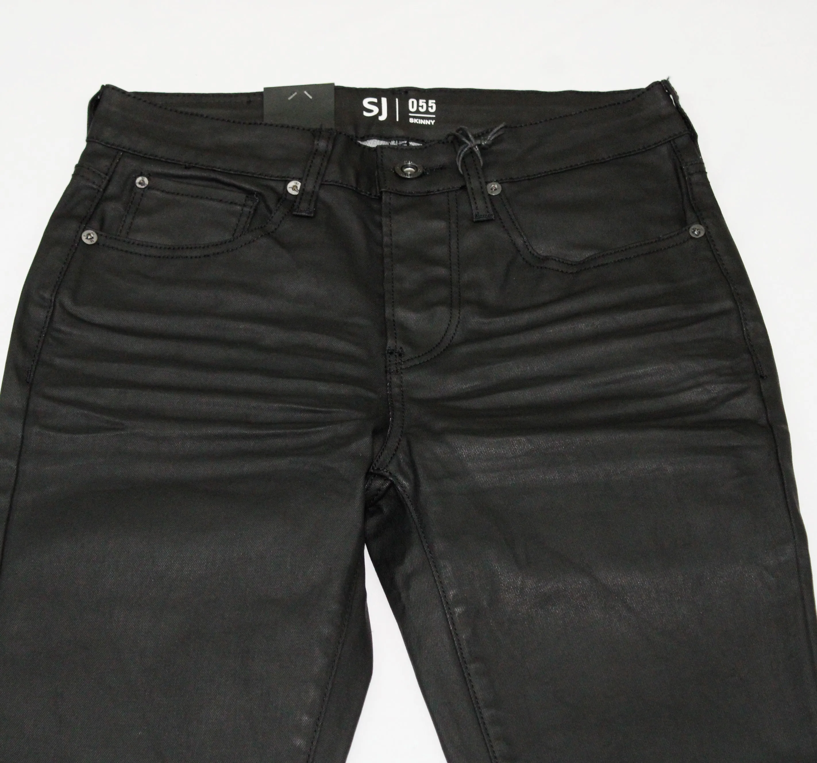 STEPHAN BLACK SKINNY WAX JEAN
