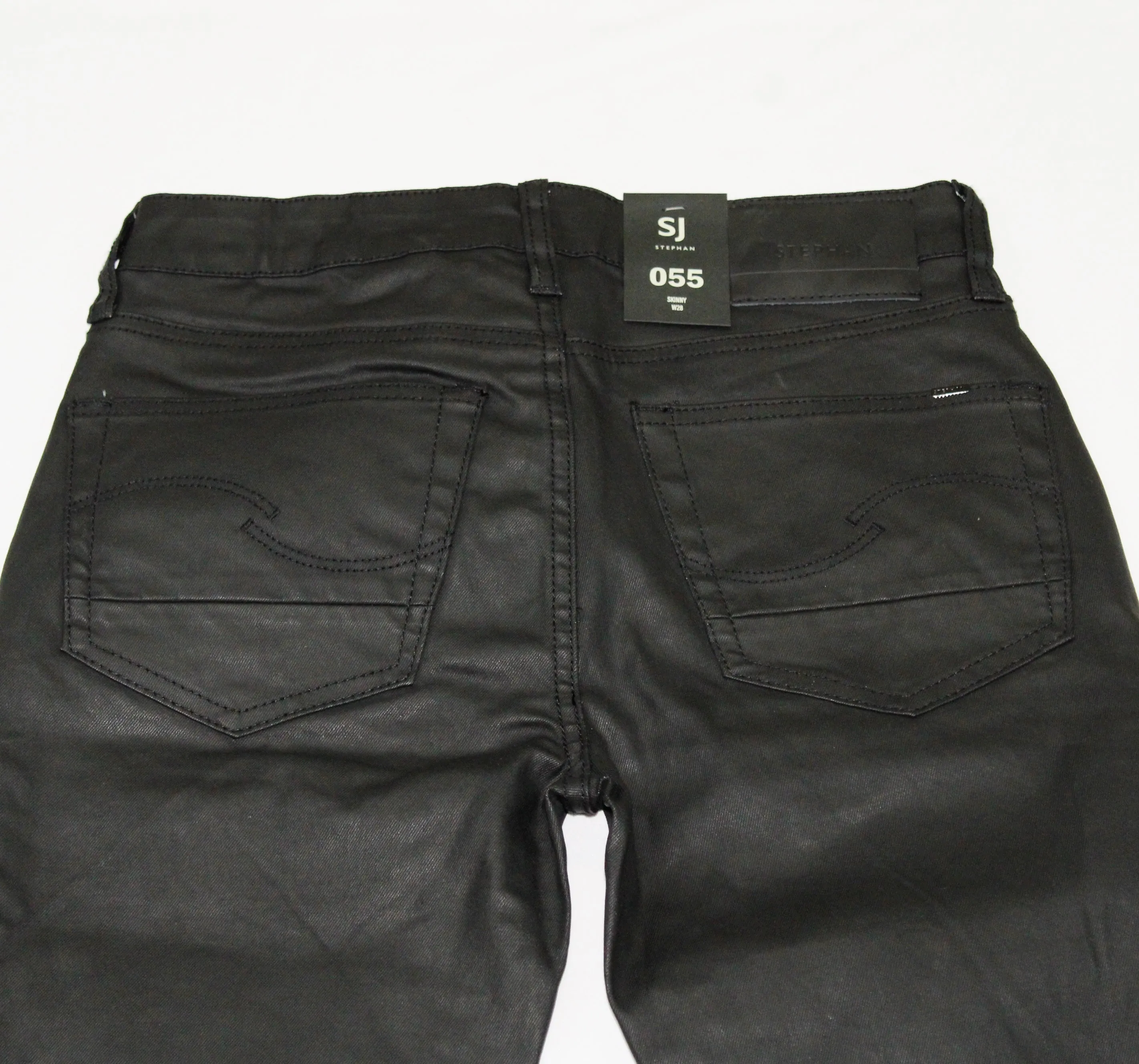 STEPHAN BLACK SKINNY WAX JEAN