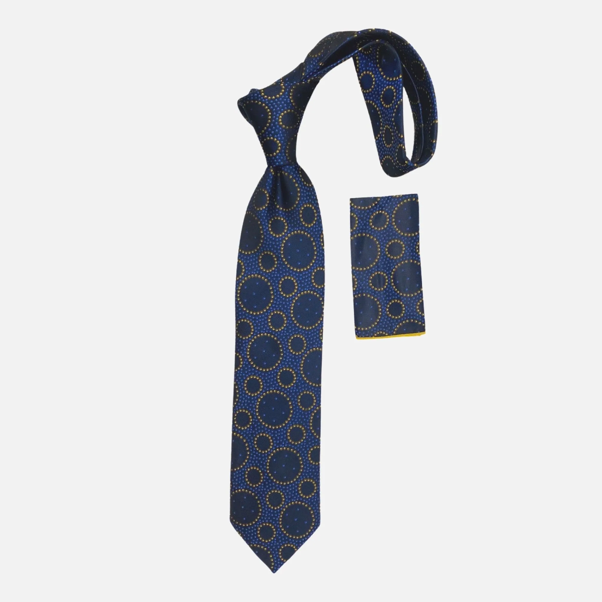 Steven Land Big Knot Silk Tie BW2408 Navy