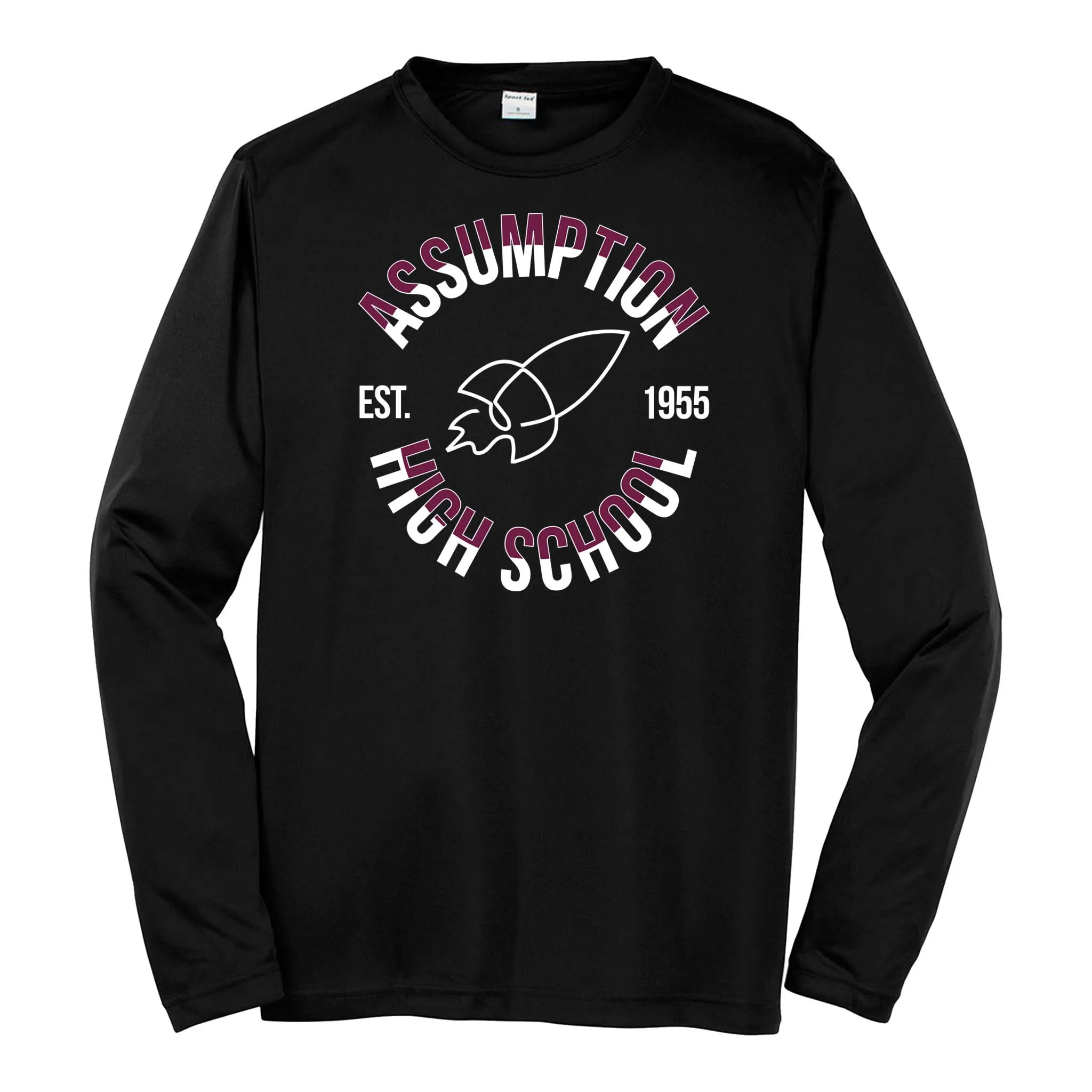 T-shirt - Long Sleeve Dry Fit - Black - AHS Circle