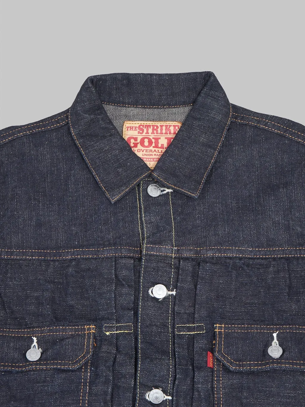 The Strike Gold SGJ50S 15oz Slub Grey Weft Type II Denim Jacket