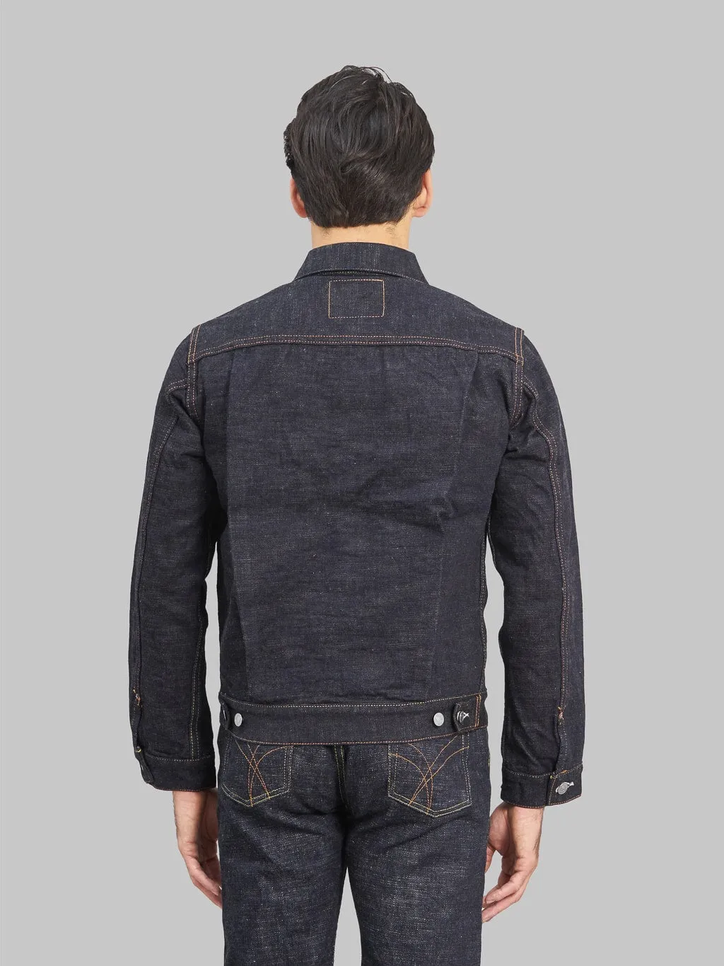 The Strike Gold SGJ50S 15oz Slub Grey Weft Type II Denim Jacket