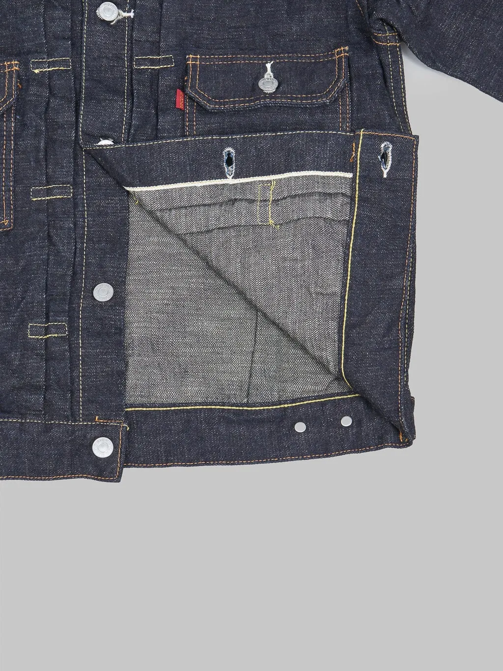 The Strike Gold SGJ50S 15oz Slub Grey Weft Type II Denim Jacket