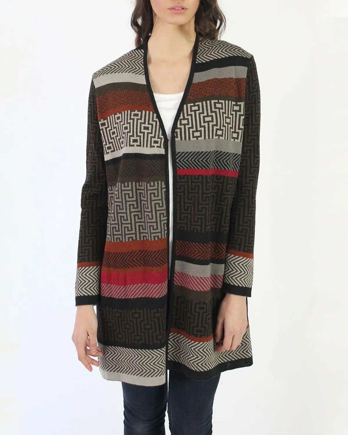 Tukano Jacquard Baby Alpaca Long Cardigan