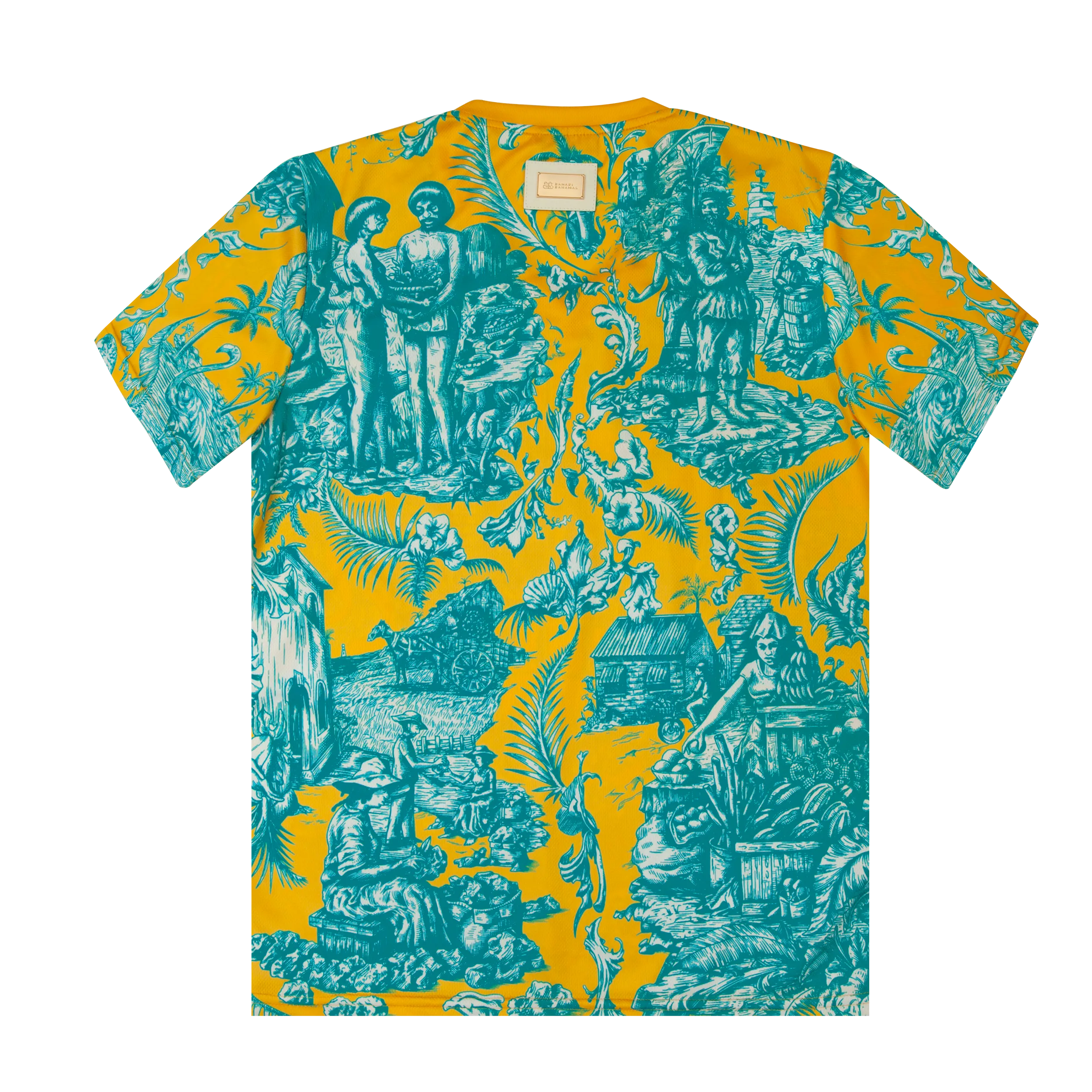 (V-NECK) UNISEX 50TH INDEPENDENCE TEE- GOLD