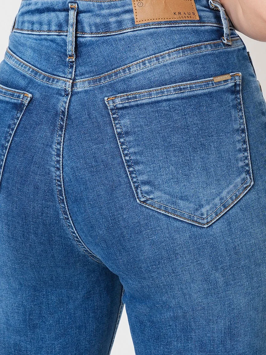 Women Blue High-Rise Relaxed Straight Fit Jeans