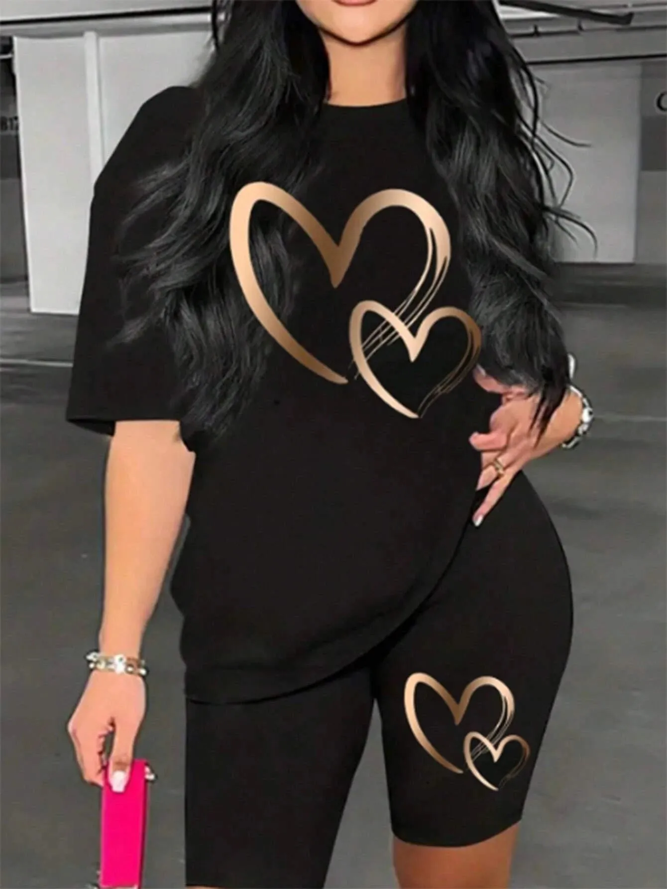 Women Cotton T Shirts Two Piece Set