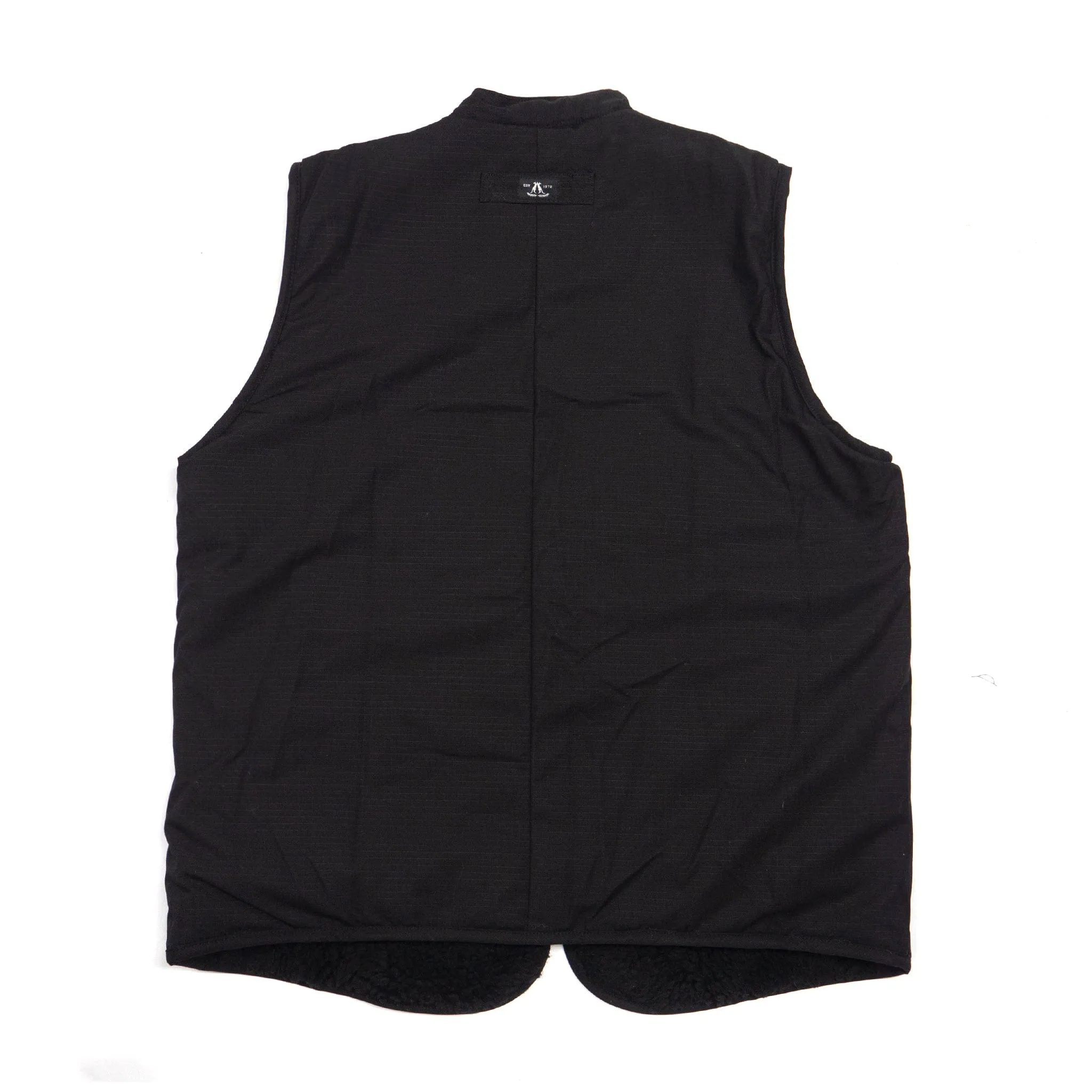 Black Wooli Vest with Removable Button-In Liner - Stylish & Versatile