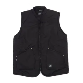Black Wooli Vest with Removable Button-In Liner - Stylish & Versatile